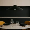 Lampadari Cucina-Selezionato da Mazzolaluce Lampadario per tavolo cucina cono nero led dimmerabile