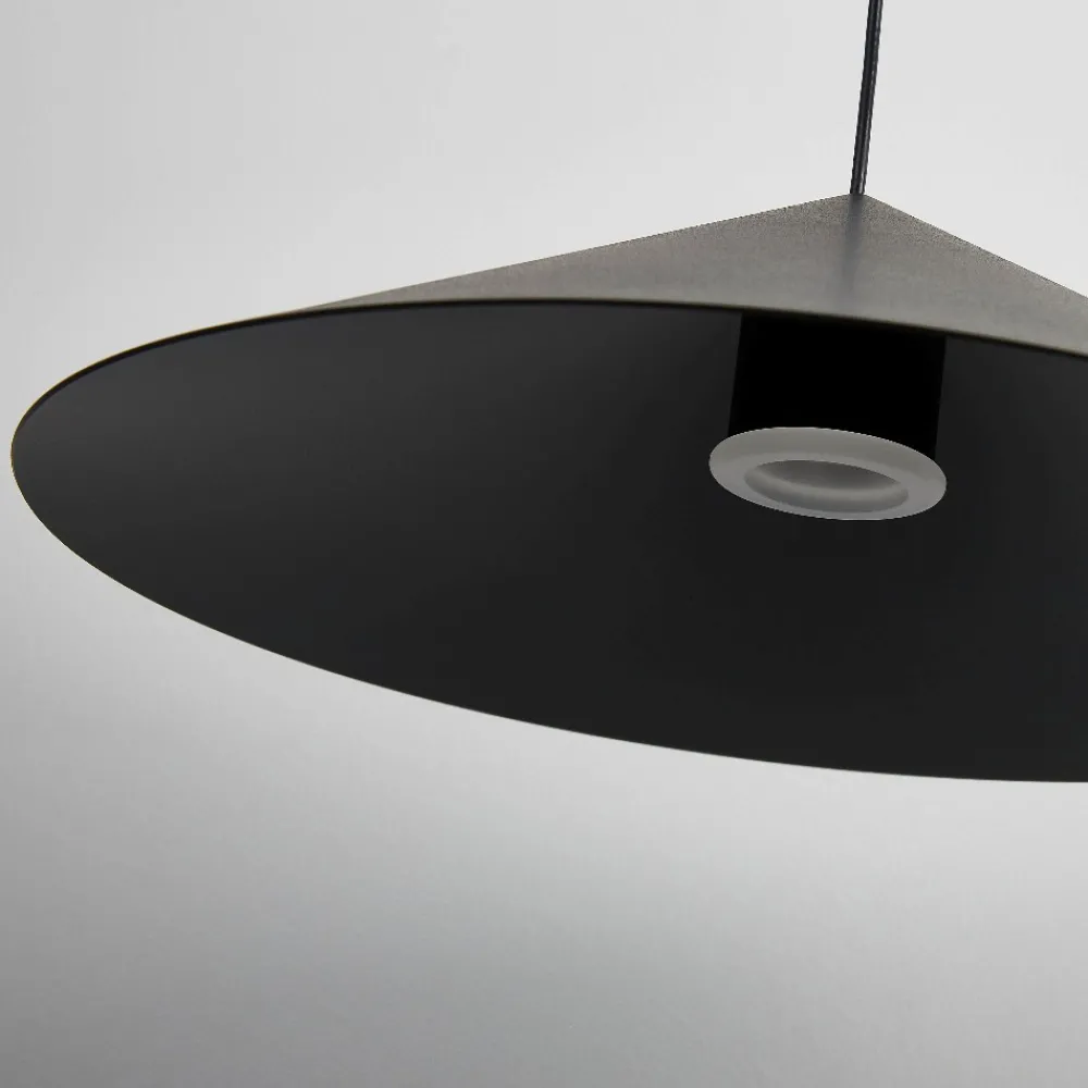 Lampadari Cucina-Selezionato da Mazzolaluce Lampadario per tavolo cucina cono nero led dimmerabile