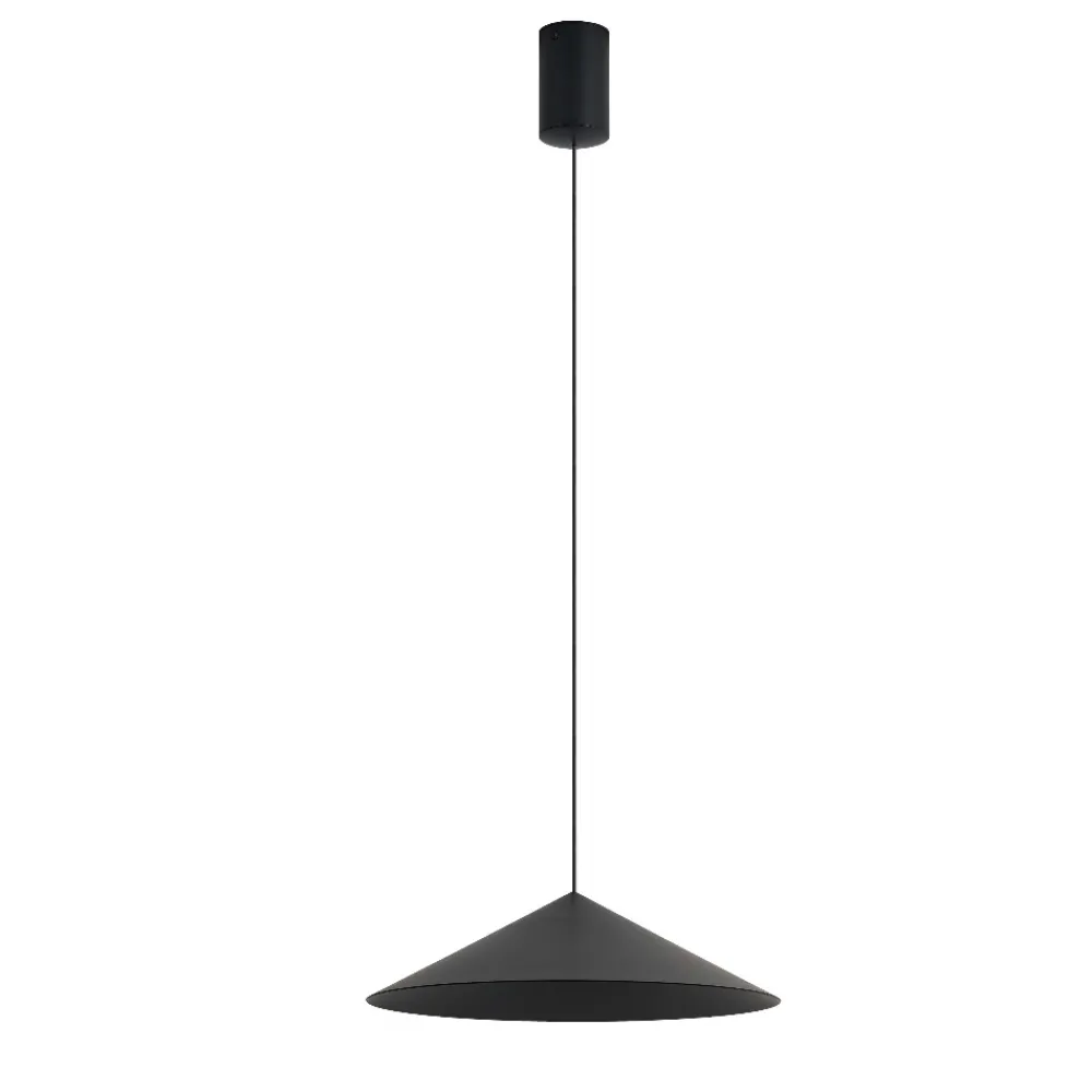 Lampadari Cucina-Selezionato da Mazzolaluce Lampadario per tavolo cucina cono nero led dimmerabile