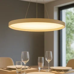 Lampadari Cucina-Top Light Lampadario per tavolo cucina moderna rotondo sabbia led 25w cct plana
