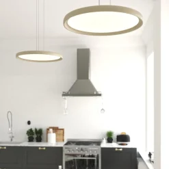 Lampadari Cucina-Top Light Lampadario per tavolo cucina moderna rotondo sabbia led 25w cct plana