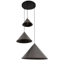 Lampadari Cucina-Selezionato da Mazzolaluce Lampadario per tavolo da cucina grigo pendenti a cono