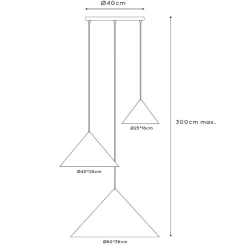 Lampadari Cucina-Selezionato da Mazzolaluce Lampadario per tavolo da cucina grigo pendenti a cono