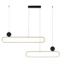 Lampadari Cucina-Selezionato da Mazzolaluce Lampadario per tavolo da cucina led 3200k colore oro geometrico