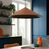 Lampadari Cucina-Selezionato da Mazzolaluce Lampadario per tavolo da cucina cono rame led dimemrabile