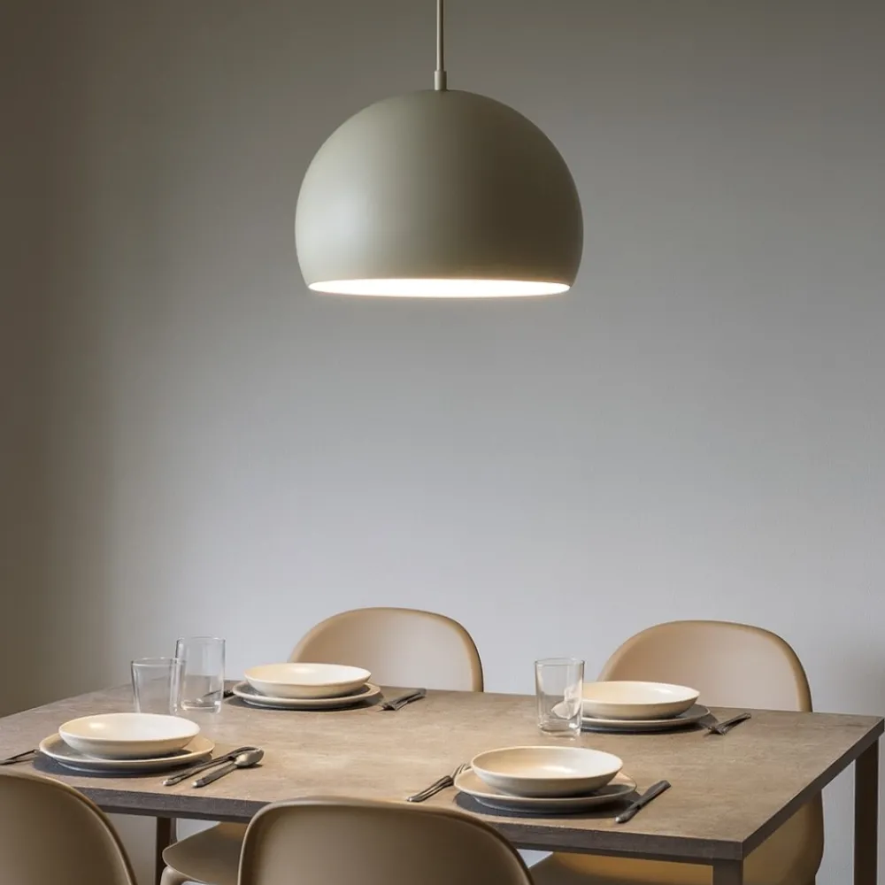 Lampadari Cucina-Selezionato da Mazzolaluce Lampadario per tavolo da cucina a cupola beige 27 cm