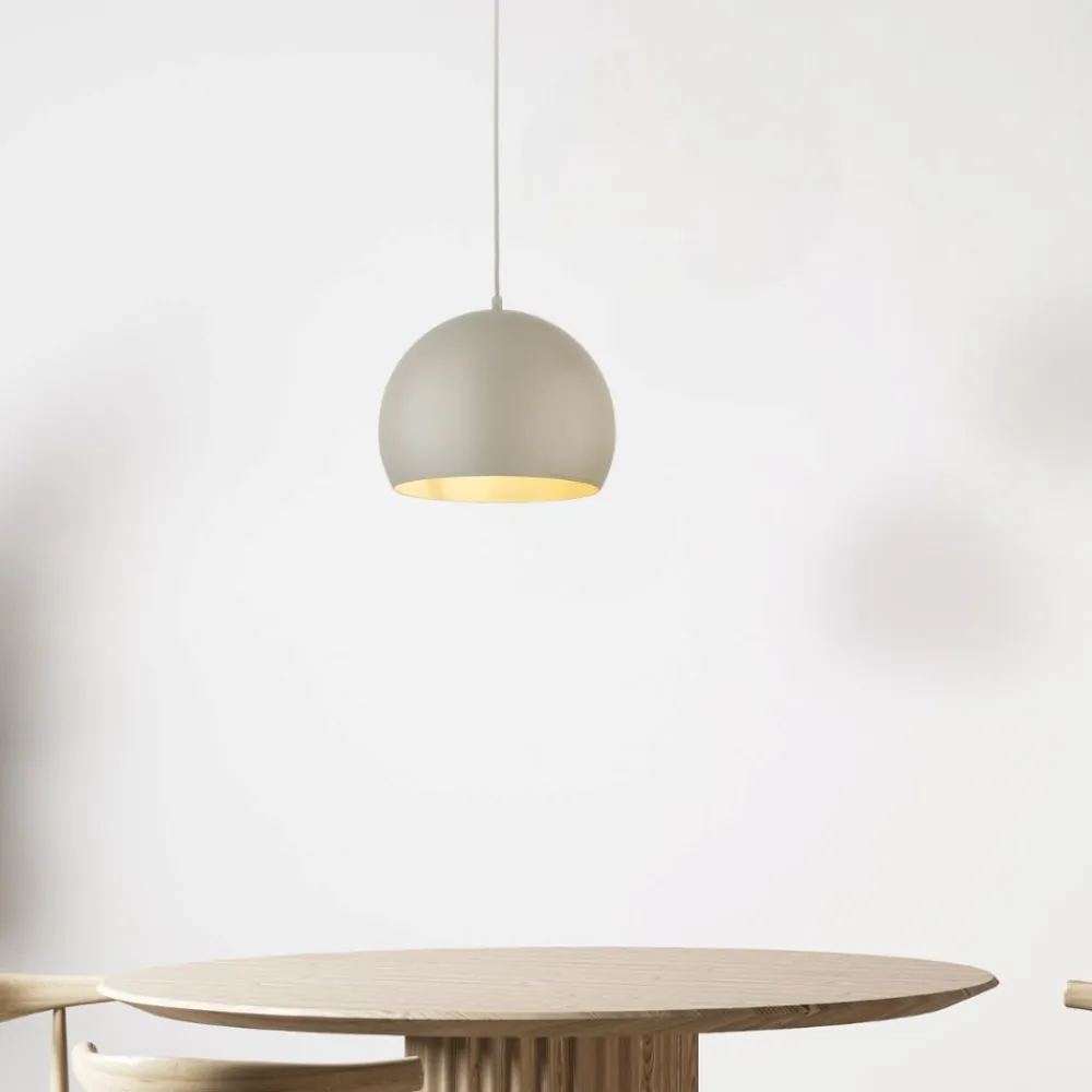 Lampadari Cucina-Selezionato da Mazzolaluce Lampadario per tavolo da cucina a cupola beige 27 cm