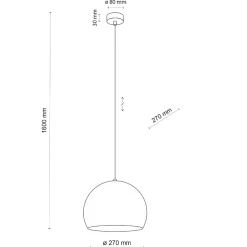 Lampadari Cucina-Selezionato da Mazzolaluce Lampadario per tavolo da cucina a cupola beige 27 cm
