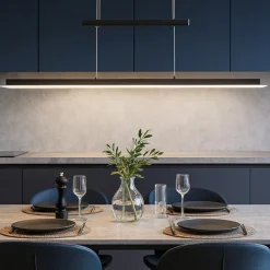 Lampadari Cucina-Selezionato da Mazzolaluce Lampadario per tavolo da cucina moderna nero led 18w