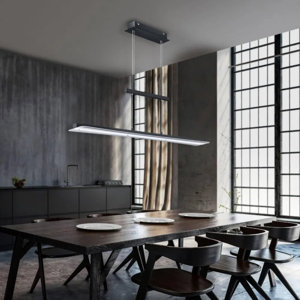 Lampadari Cucina-Selezionato da Mazzolaluce Lampadario per tavolo da cucina moderna nero led 18w