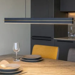 Lampadari Cucina-Selezionato da Mazzolaluce Lampadario per tavolo da cucina nero led da 2700k a 5000k dimmerabile