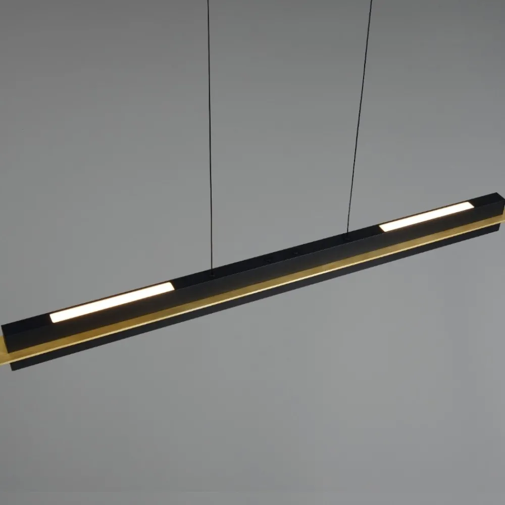 Lampadari Cucina-Selezionato da Mazzolaluce Lampadario per tavolo da cucina nero led da 2700k a 5000k dimmerabile