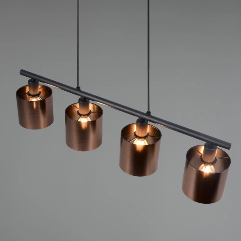 Lampadari Cucina-Selezionato da Mazzolaluce Lampadario per tavolo da cucina bronzo paralumi in vetro