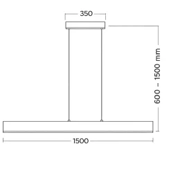 Lampadari Cucina-Selezionato da Mazzolaluce Lampadario per tavolo da cucina barra di legno 150cm