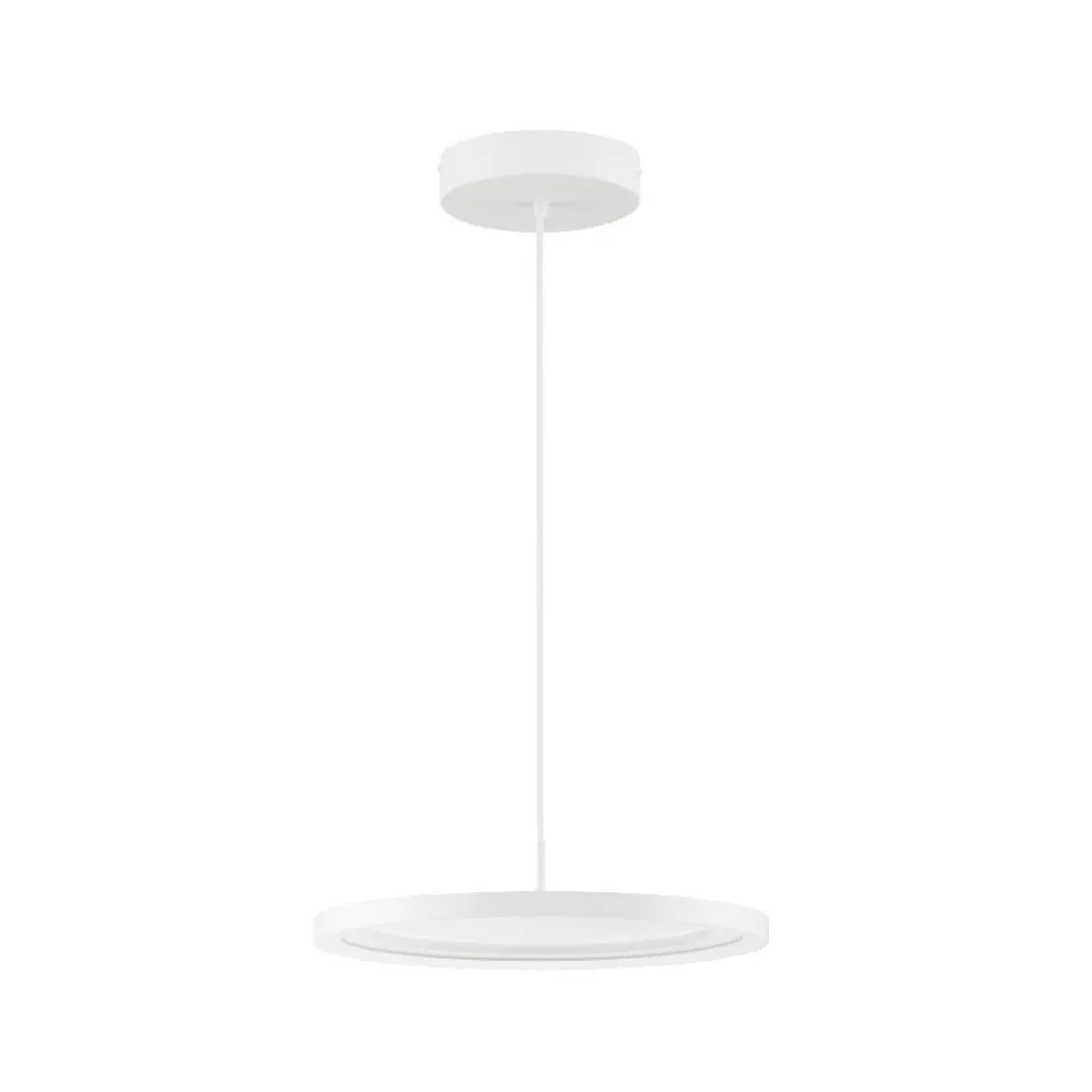 Lampadari Cucina-Selezionato da Mazzolaluce Lampadario per tavolo da pranzo tondo bianco led 3000k dimmerabile