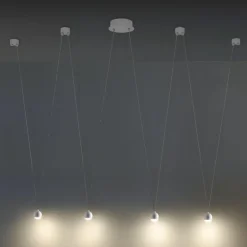 Lampadari Cucina-Vivida International Lampadario per tavolo da pranzo 4 sfere led 3000k bianco vivida shallow