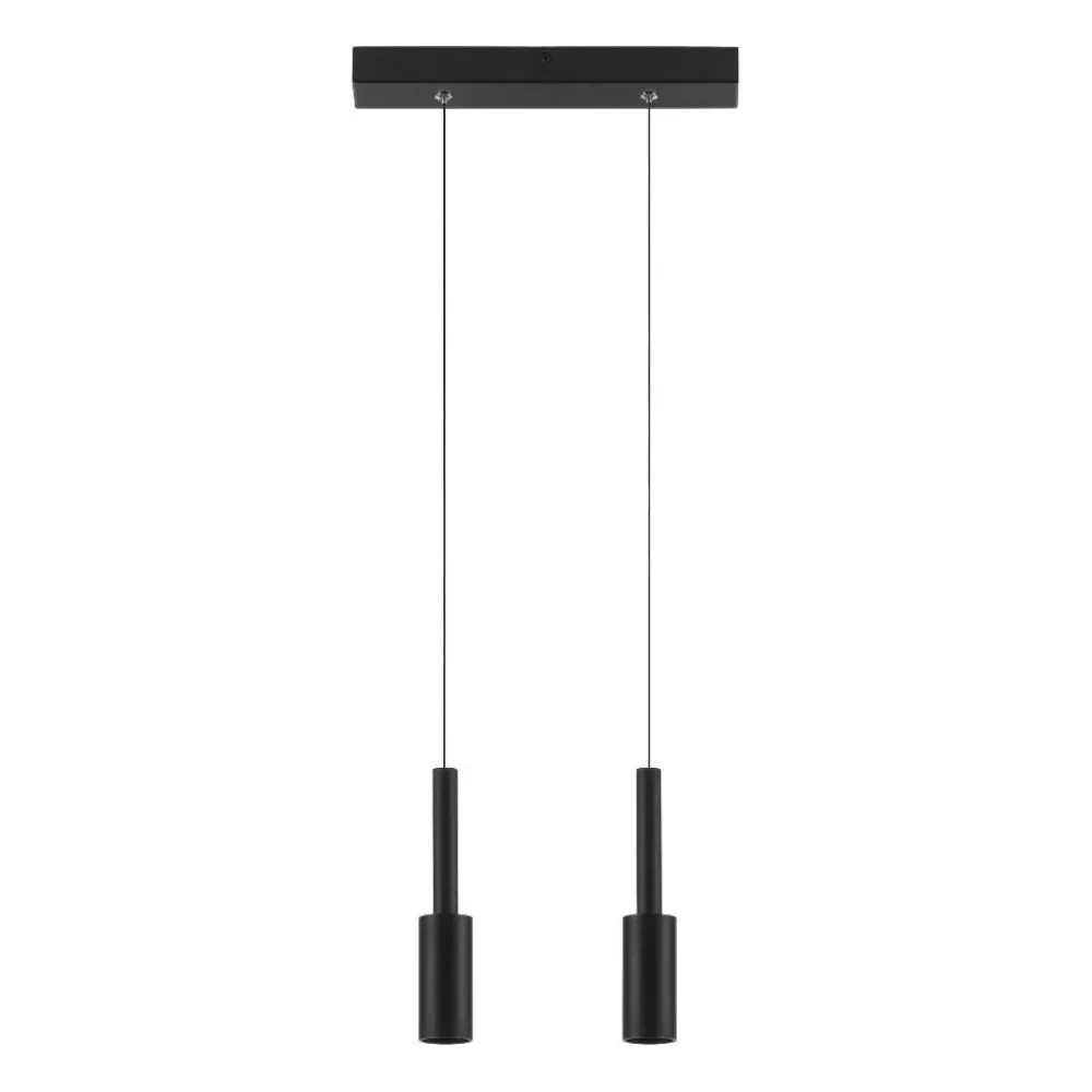 Lampadari Moderni-Selezionato da Mazzolaluce Lampadario per tavolo da pranzo doppia luce nero led 3000k