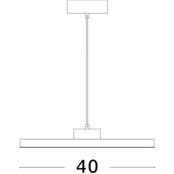 Lampadari Moderni-Selezionato da Mazzolaluce Lampadario per tavolo da pranzo disco nero led 3000k dimmerabile