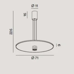 Lampadari Moderni-Perenz Illuminazione Lampadario per tavolo da pranzo perenz stream nero oro led 50w 3000k