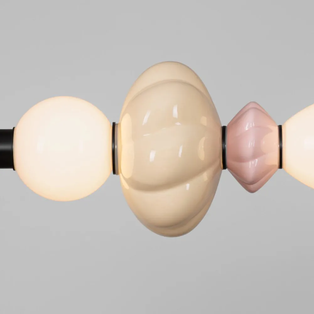 Lampadari Moderni-Selezionato da Mazzolaluce Lampadario per tavolo da pranzo ceramica multicolor vetro led 3000k
