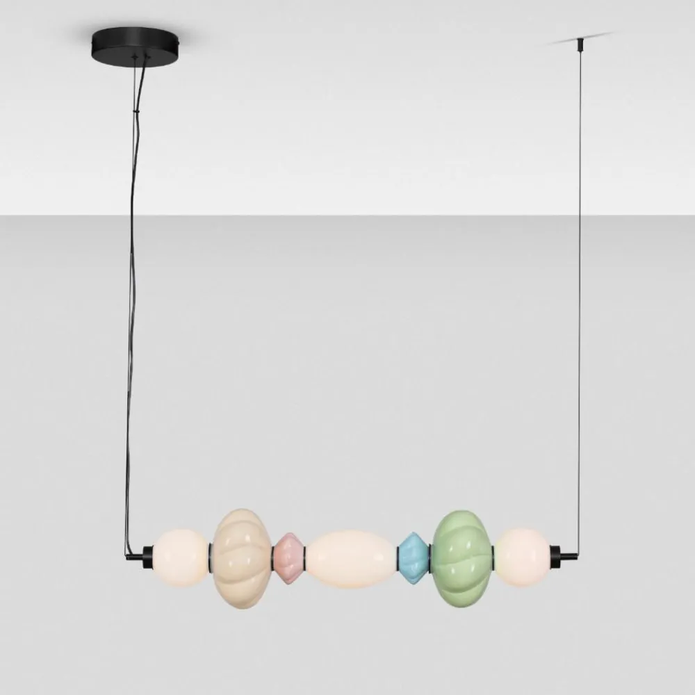 Lampadari Moderni-Selezionato da Mazzolaluce Lampadario per tavolo da pranzo ceramica multicolor vetro led 3000k