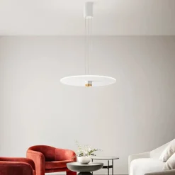 Lampadari Moderni-Perenz Illuminazione Lampadario per tavolo da pranzo led biemissione 3000k stream perenz bianco