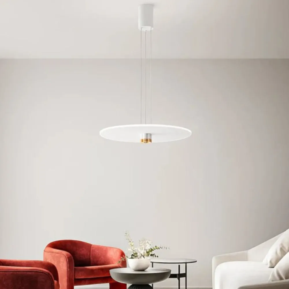 Lampadari Moderni-Perenz Illuminazione Lampadario per tavolo da pranzo led biemissione 3000k stream perenz bianco
