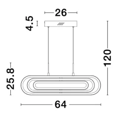 Lampadari Moderni-Selezionato da Mazzolaluce Lampadario per tavolo da pranzo moderno oro orientabile led 3000k