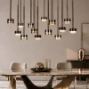 Lampadari Moderni-Selezionato da Mazzolaluce Lampadario per tavolo da soggiorno pendenti in vetro multicolor