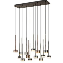 Lampadari Moderni-Selezionato da Mazzolaluce Lampadario per tavolo da soggiorno pendenti in vetro multicolor