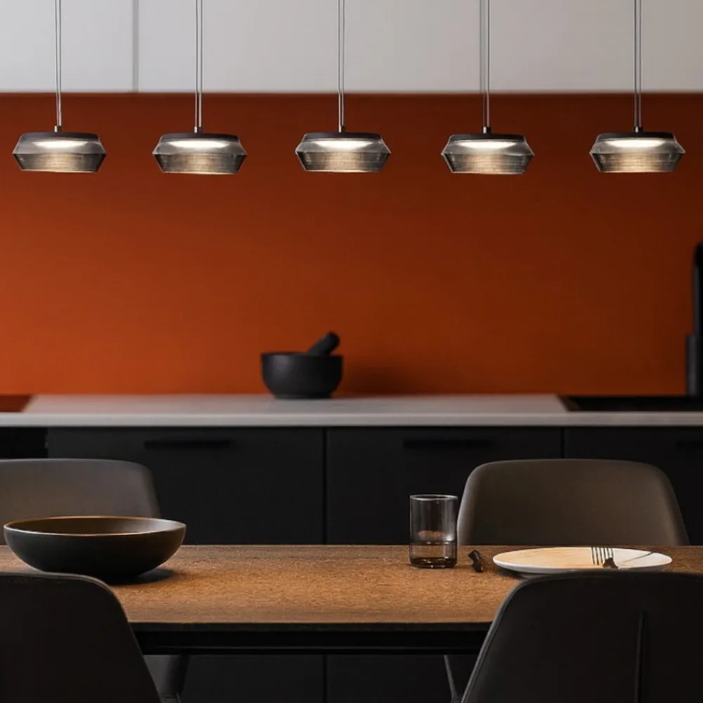 Lampadari Cucina-Selezionato da Mazzolaluce Lampadario per tavolo sala da pranzo cucina moderna led 40w 3000k