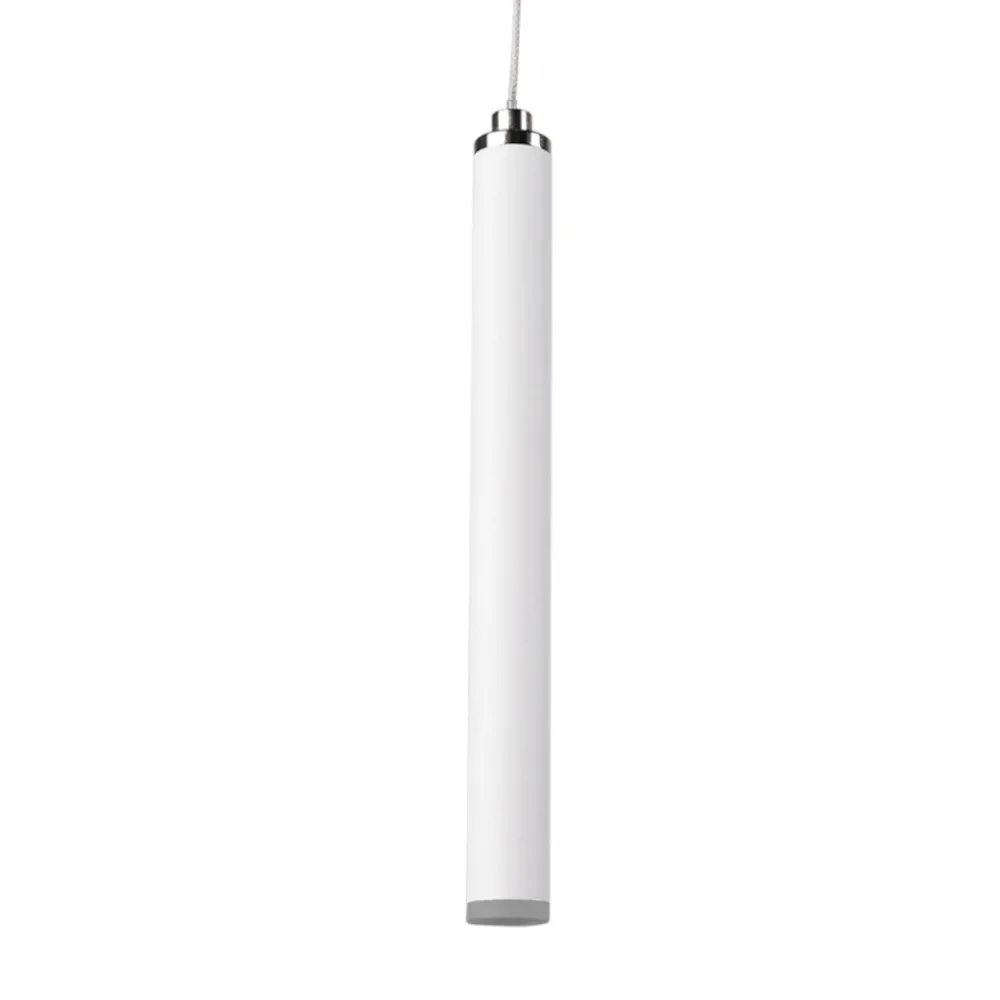 Lampadari Moderni-Selezionato da Mazzolaluce Lampadario per tavolo soggiorno moderno cilindri bianco led 3000k dimmerabile