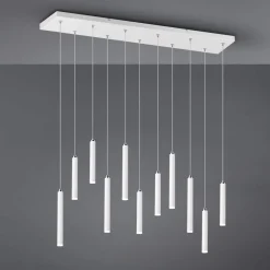 Lampadari Moderni-Selezionato da Mazzolaluce Lampadario per tavolo soggiorno moderno cilindri bianco led 3000k dimmerabile