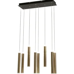 Lampadari Moderni-Fabas Luce Lampadario per tavolo soggiorno nero oro prado