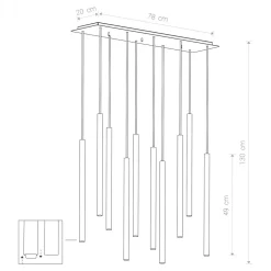 Lampadari Moderni-Selezionato da Mazzolaluce Lampadario per tavolo soggiorno moderno bianco