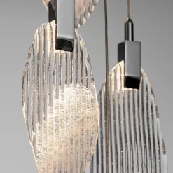 Lampadari Moderni-Selezionato da Mazzolaluce Lampadario petali di vetro pendenti a grappolo design moderno