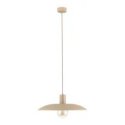 Lampadari Cucina-Selezionato da Mazzolaluce Lampadario piatto a sospensione 41 cm di metallo sabbia per cucina