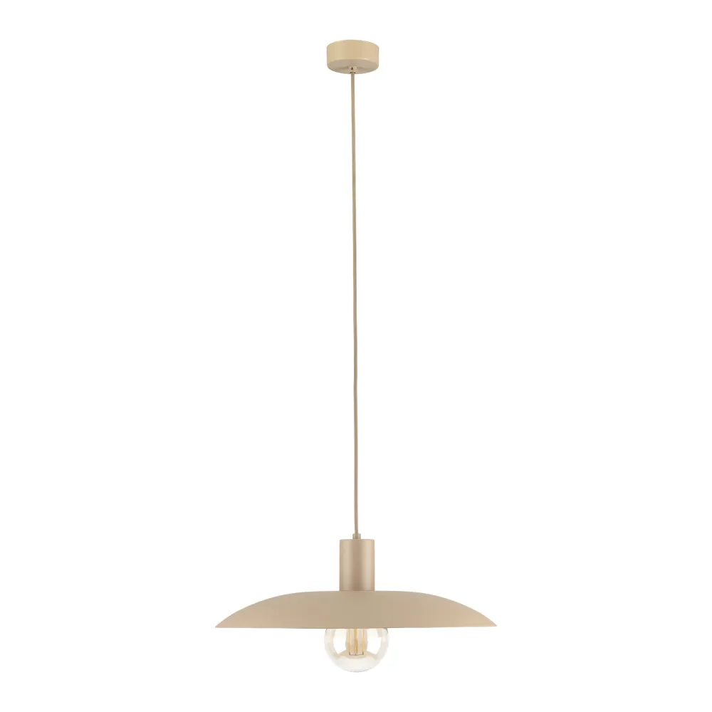 Lampadari Cucina-Selezionato da Mazzolaluce Lampadario piatto a sospensione 41 cm di metallo sabbia per cucina