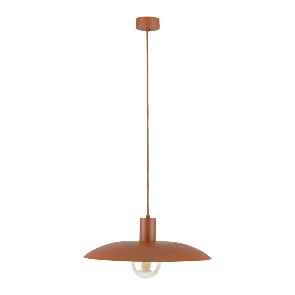 Lampadari Cucina-Selezionato da Mazzolaluce Lampadario piatto 41 cm a sospensione rosso mattone per cucina