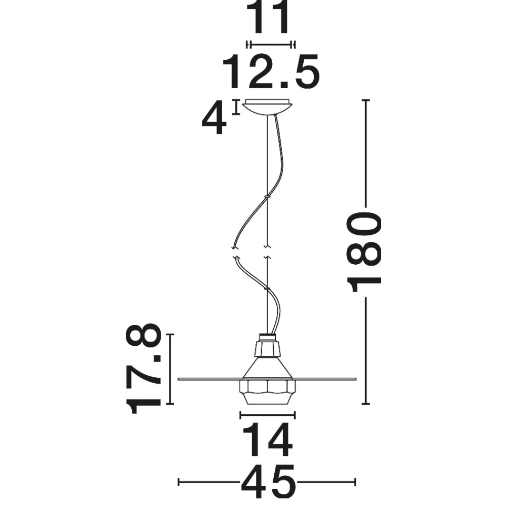 Lampadari Cucina-Selezionato da Mazzolaluce Lampadario piatto 45 cm a sospensione in vetro bianco fume design moderno per cucina