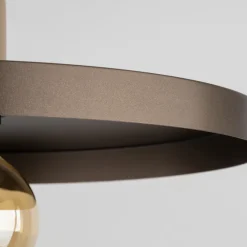 Lampadari Cucina-Selezionato da Mazzolaluce Lampadario piatto 40 cm sabbia marrone per tavolo da pranzo