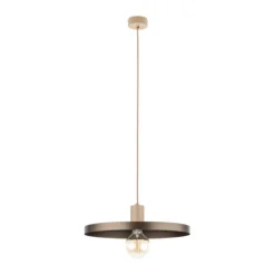 Lampadari Cucina-Selezionato da Mazzolaluce Lampadario piatto 40 cm sabbia marrone per tavolo da pranzo