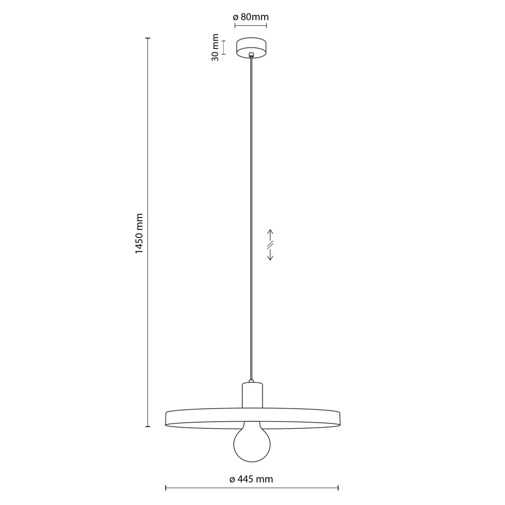 Lampadari Cucina-Selezionato da Mazzolaluce Lampadario piatto 40 cm sabbia marrone per tavolo da pranzo