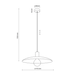 Lampadari Cucina-Selezionato da Mazzolaluce Lampadario piatto di metallo 41 cm marrone per cucina moderna