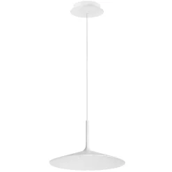 Lampadari Cucina-Linea Light Lampadario poe plus bianca led 15w 3000k per cucina