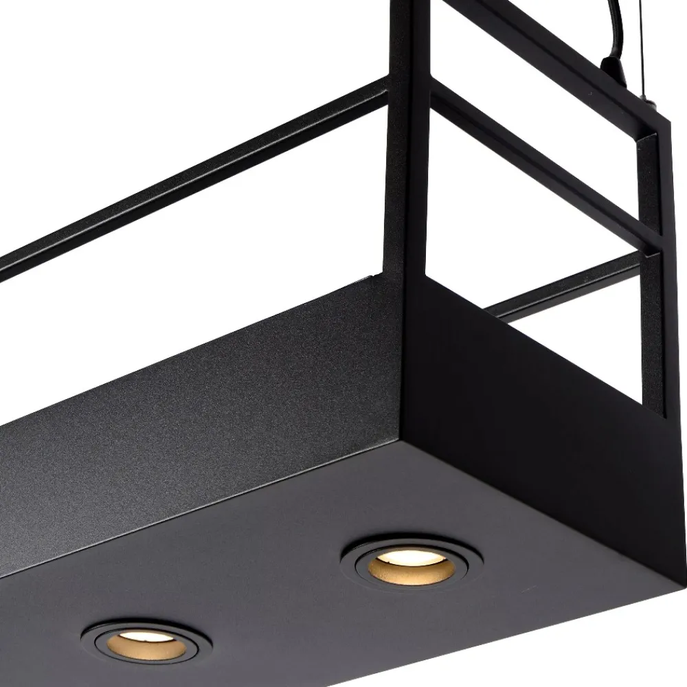 Lampadari Cucina-Selezionato da Mazzolaluce Lampadario porta oggetti a sospensione per isola cucina nero