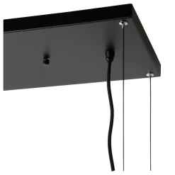 Lampadari Cucina-Selezionato da Mazzolaluce Lampadario porta oggetti a sospensione per isola cucina nero