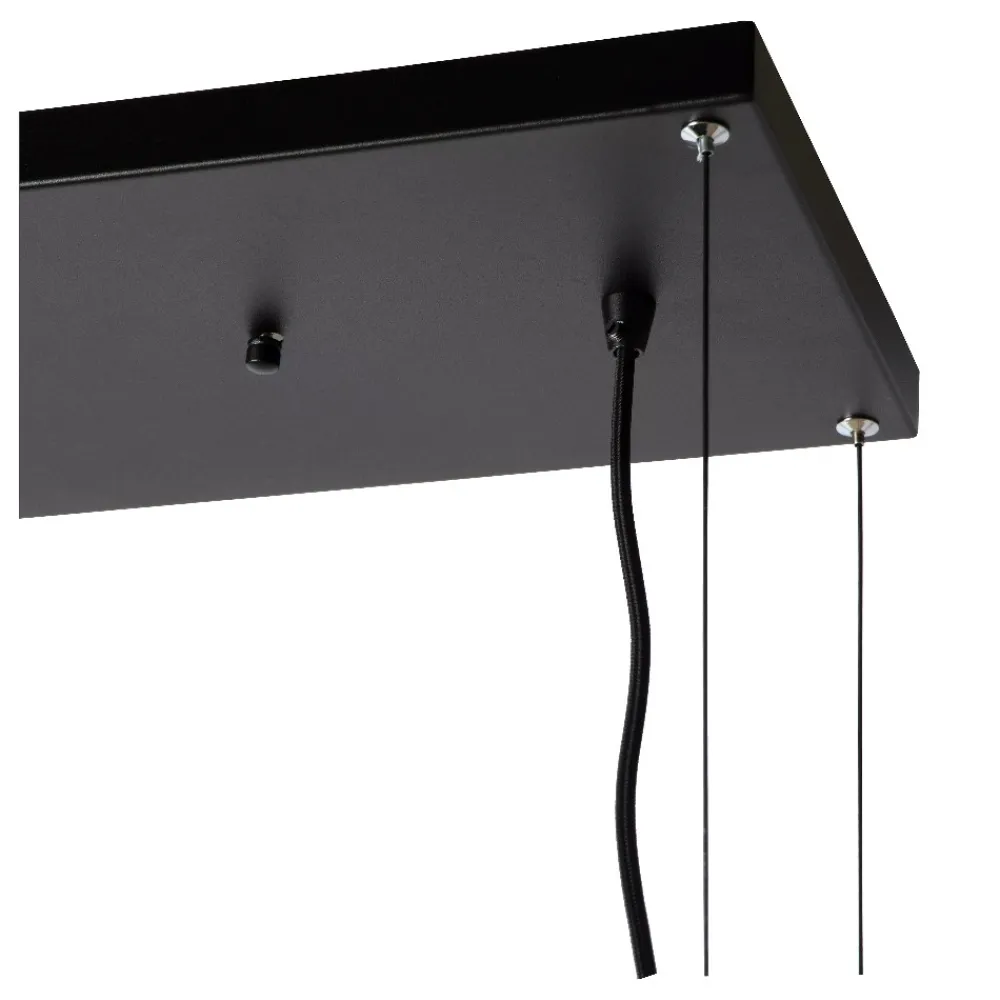 Lampadari Cucina-Selezionato da Mazzolaluce Lampadario porta oggetti a sospensione per isola cucina nero