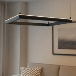 Lampadari Moderni-Selezionato da Mazzolaluce Lampadario quadrato 50cm moderno nero led 3000k dimmerabile
