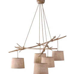 Lampadari Moderni-Selezionato da Mazzolaluce Lampadario rami di legno per soggiorno